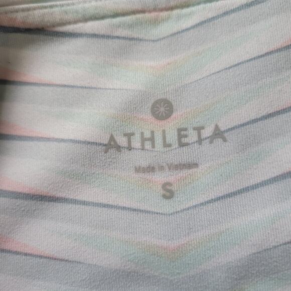 Athleta S Prism High-Rise Chaturanga Capri Leggings Multi-Color Stripe Athletic - Picture 7 of 9
